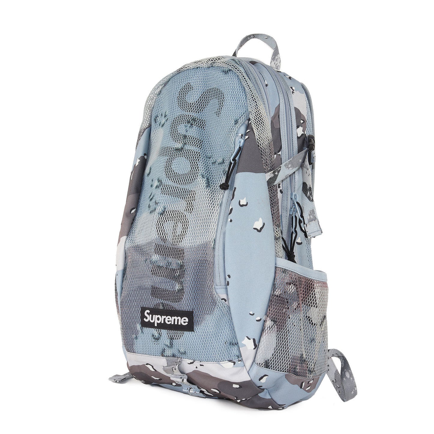 Supreme 20SS Cordura Nylon Backpack Blue Chocolate Chip Camo Camouflage Logo