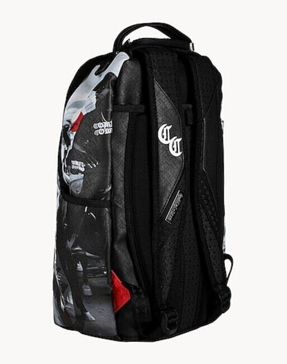 Sprayground Compton Backpack Cowboys PVC Photo Black Multicolor Zipper Closure