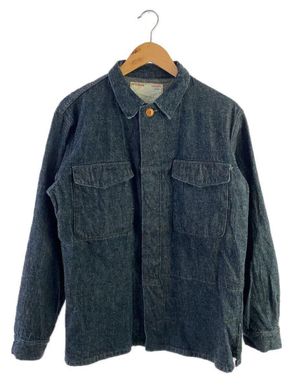 Mister Freedom Long Sleeve Shirt Cotton Indigo Plain Men Size L Good Condition