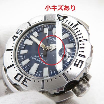 Seiko Prospex Diver 200M Black Monster Sbdc025 Watch Silver Belt F131