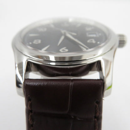 Hamilton Jazzmaster Analog Watch H184510 H18451735 Dial Black Belt Brown