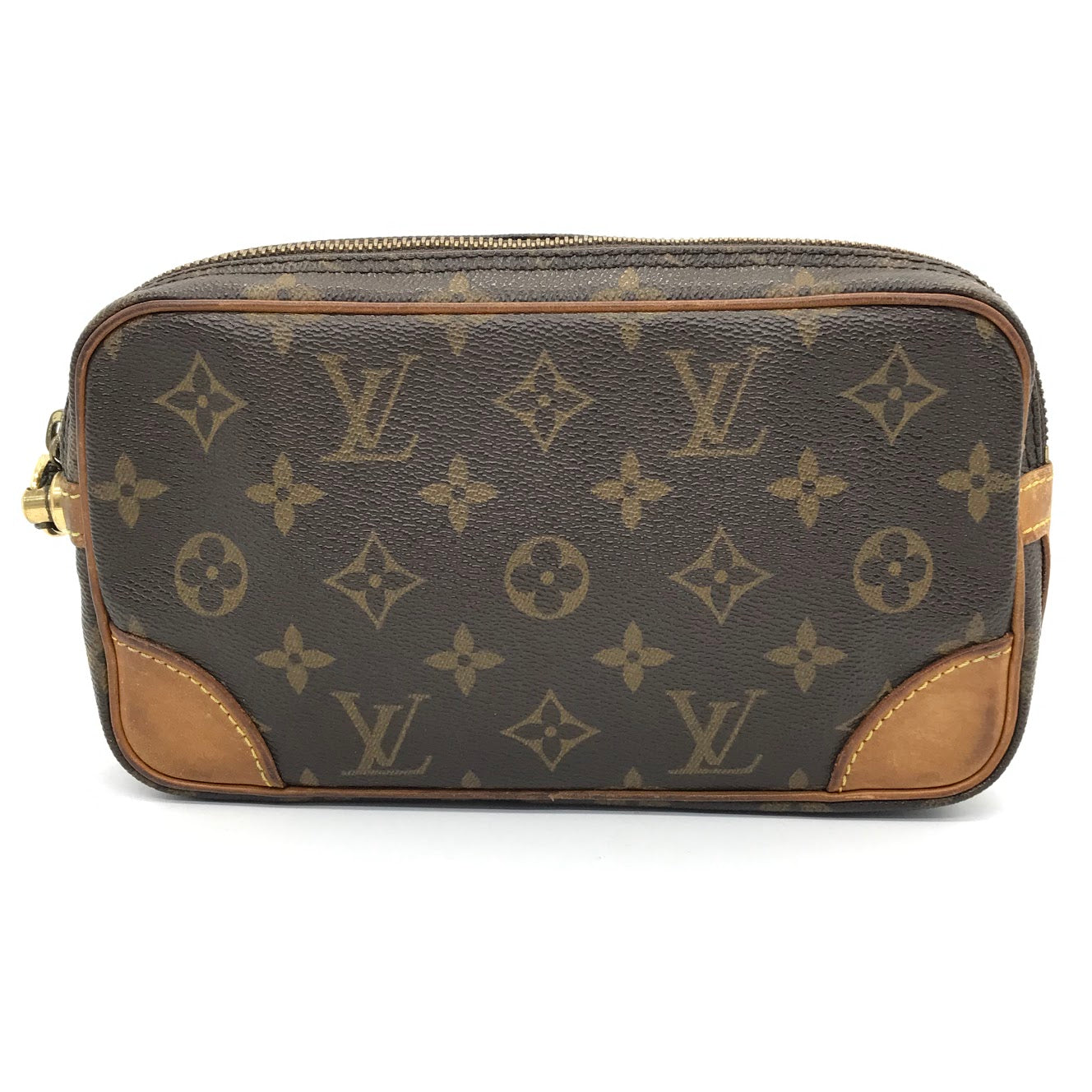 Louis Vuitton Monogram Marly Dragonne PM Clutch Bag M51827 Brown