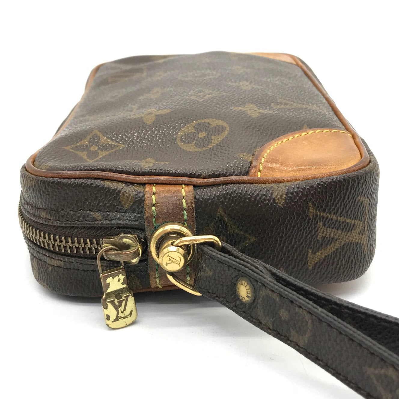 Louis Vuitton Monogram Marly Dragonne PM Clutch Bag M51827 Brown