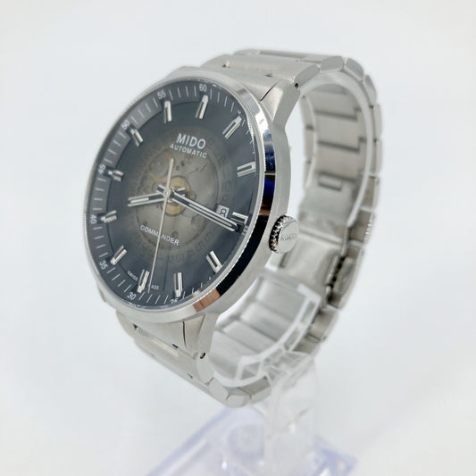 Mido Commander Gradation Analog Automatic Watch Silver/Black F131