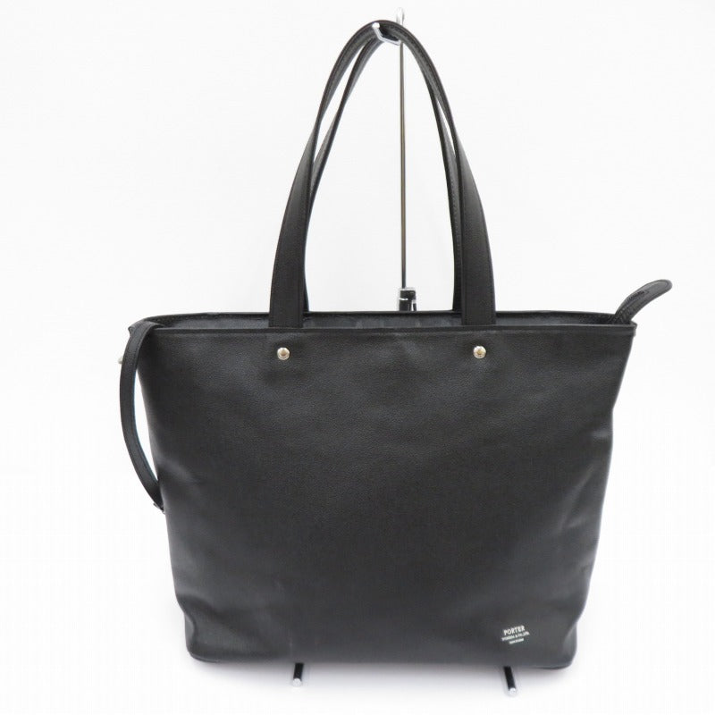 Porter Link Tote Bag L Black Zipper Good Condition