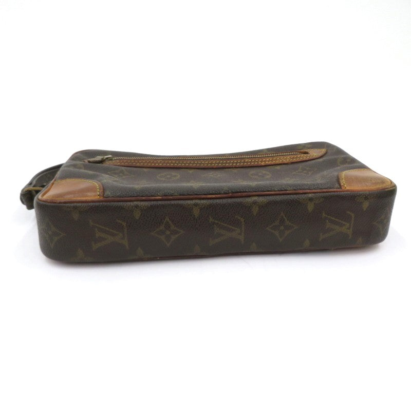 Louis Vuitton M51825 Monogram Perfo Marly Dragonne GM Clutch Bag Brown