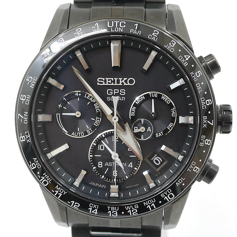 Seiko Astron Watch Analog Solar Sbxc037 Dial Black Belt F131