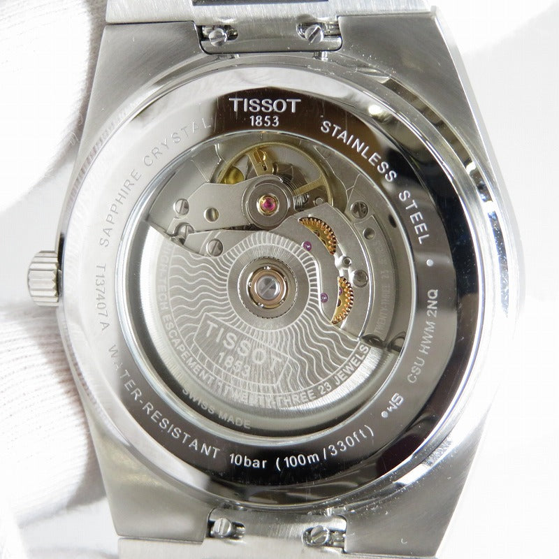 Tissot Prx Automatic T137.407.11.051.00 Analog Watch Black Dial Silver Belt