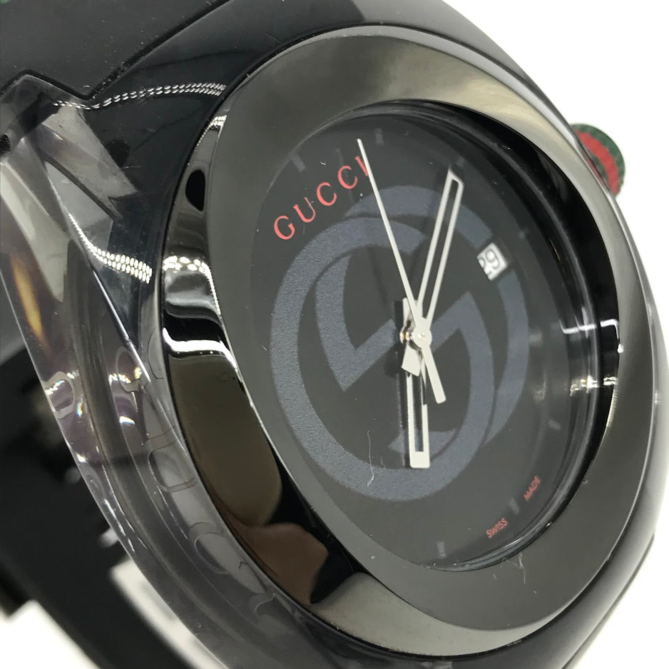 Gucci Think Shelley Line Rubber Watch/Analog Quartz Watch/Ya137307/137.1 Black F