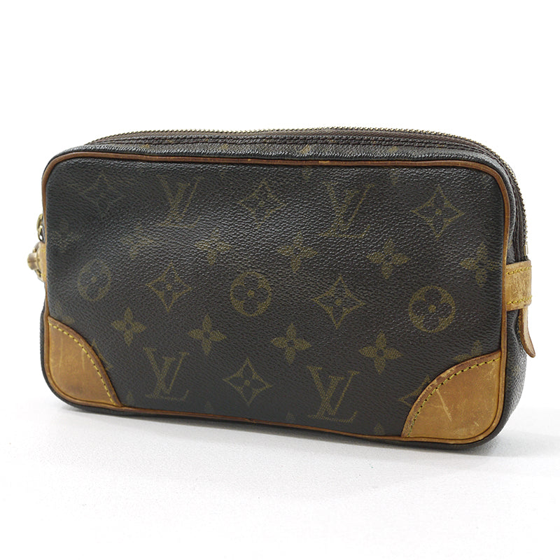 Louis Vuitton Monogram Marly Dragonne PM Clutch Bag M51827 Brown