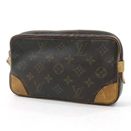 Louis Vuitton Monogram Marly Dragonne PM Clutch Bag M51827 Brown