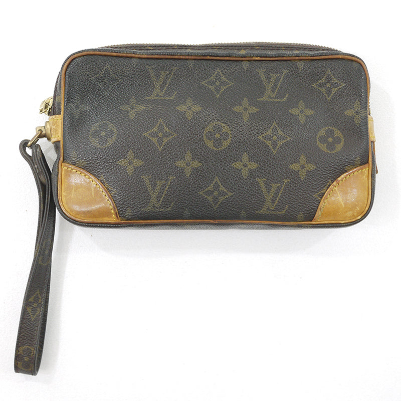 Louis Vuitton Monogram Marly Dragonne PM Clutch Bag M51827 Brown