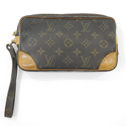 Louis Vuitton Monogram Marly Dragonne PM Clutch Bag M51827 Brown