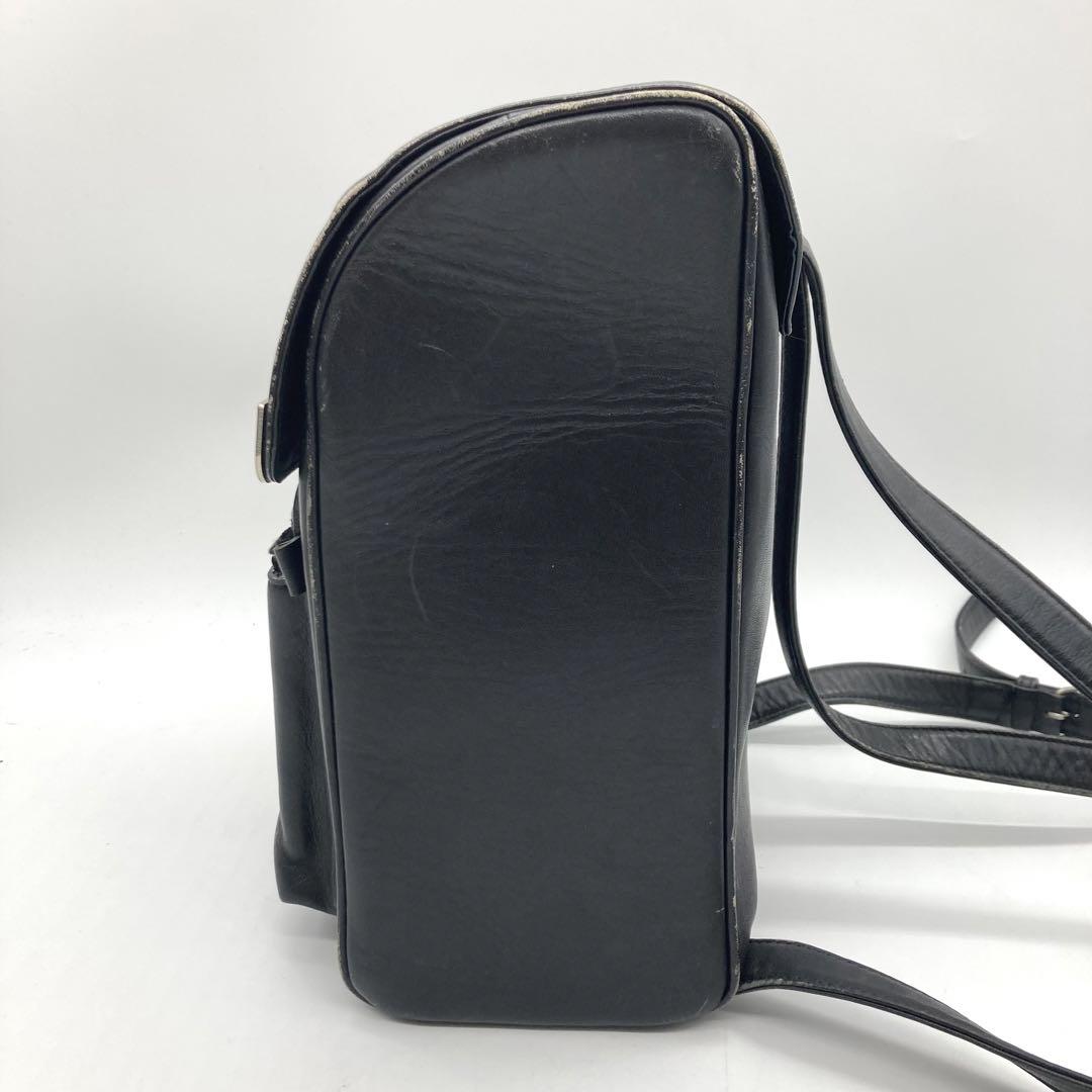 Jean Paul Gaultier Backpack School Satchel Type Black Metal Plate Leather