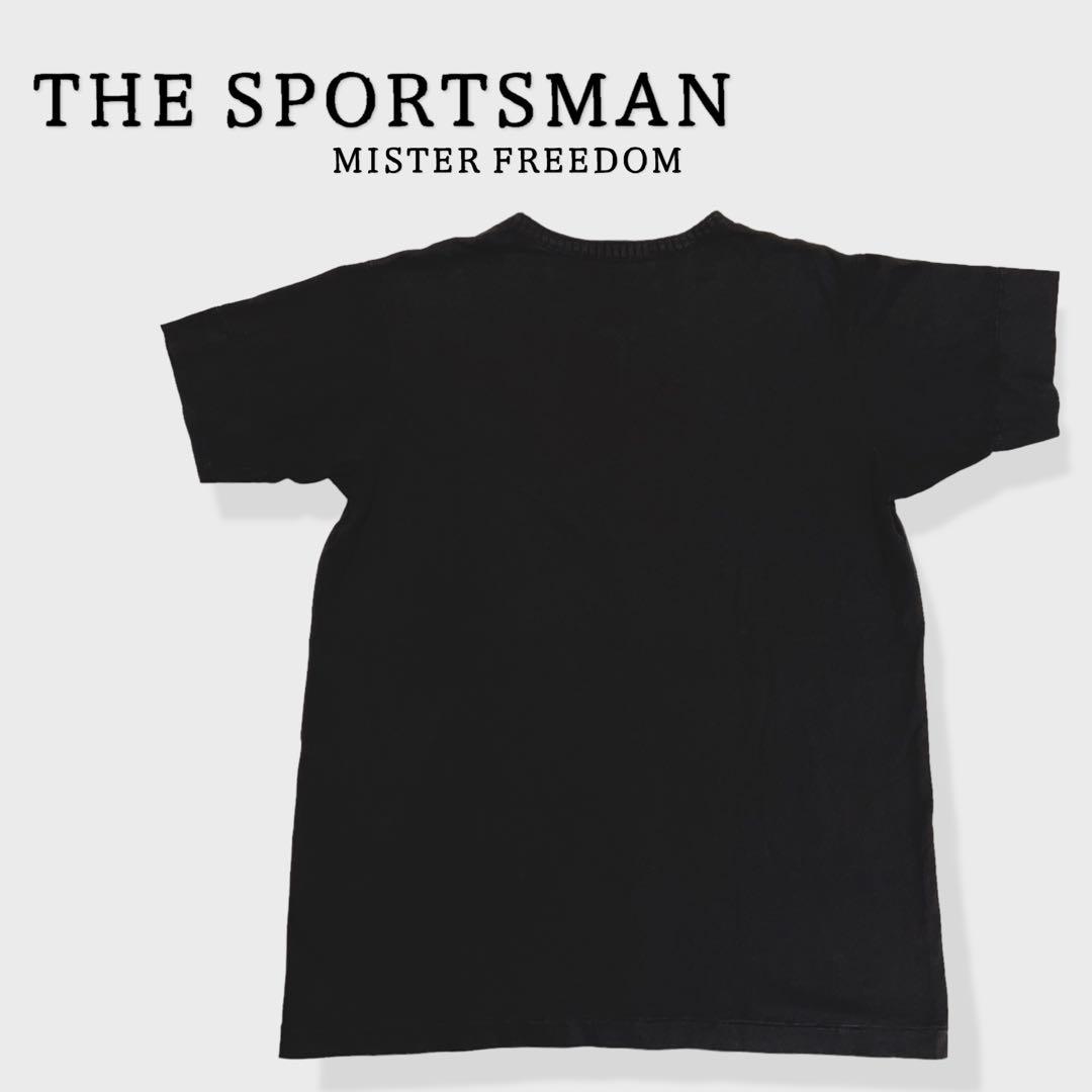 Mister Freedom Sugar Cane The Sportsman Henley Neck T Shirt Black Cotton Men L