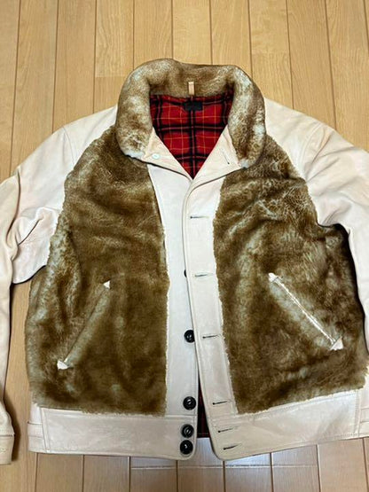 Mister Freedom Sugar Cane BALOO Jacket Cowhide Sheepskin Men Size XL