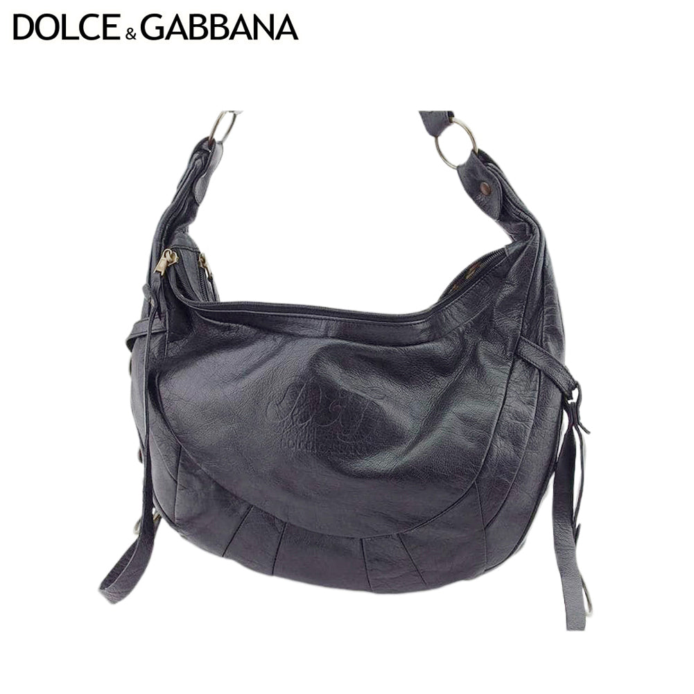 Dolce Gabbana Shoulder Bag Men'S Black Brown Leather T21938